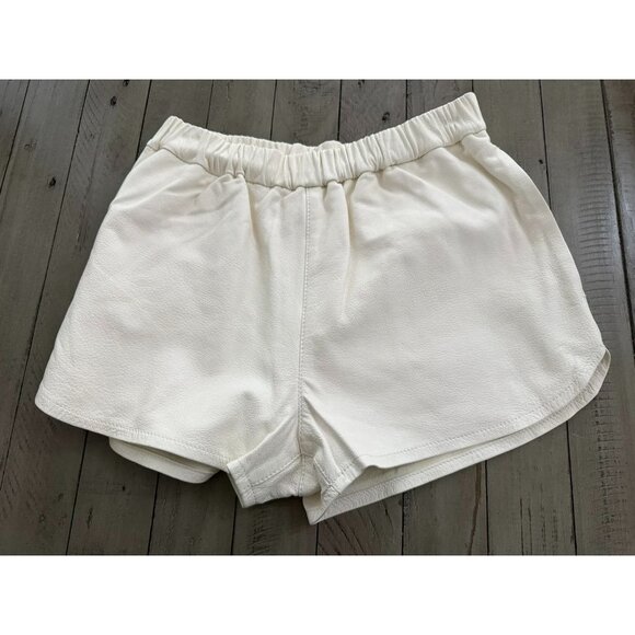 SPRWMN White Leather Slip Shorts XS - Picture 4 of 6